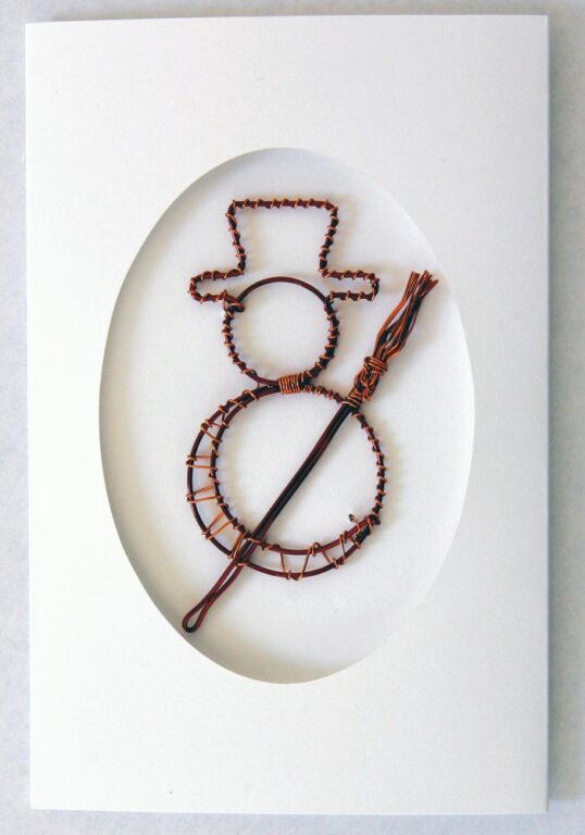 pozdrav papierovy snehuliak