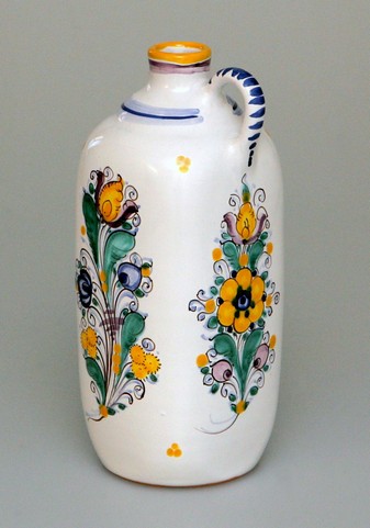 fľaša majoliková štvorboká