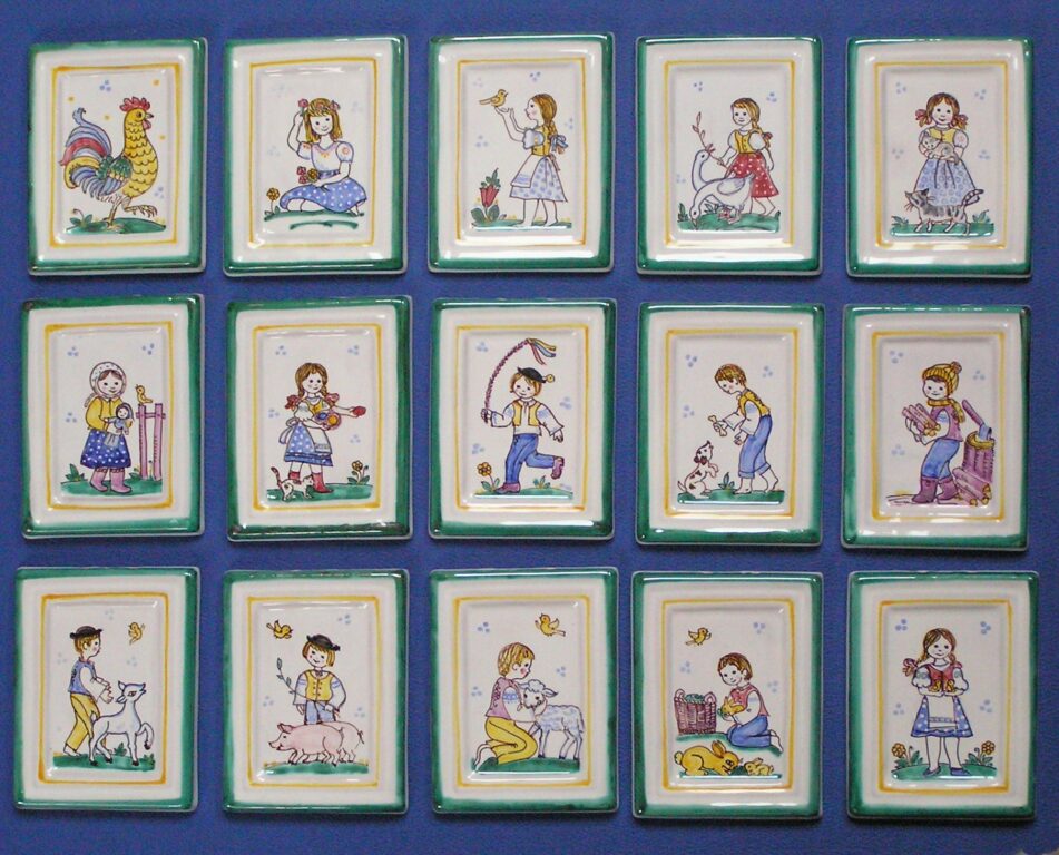 kachlica majoliková obdĺžnik malá