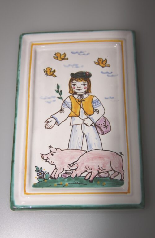 kachlica majoliková obdĺžnik malá