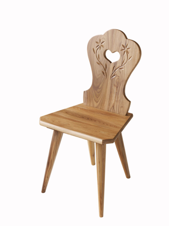 stolička drevená ľudová