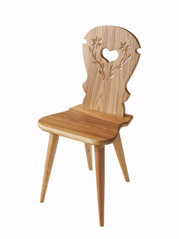 stolička drevená ľudová