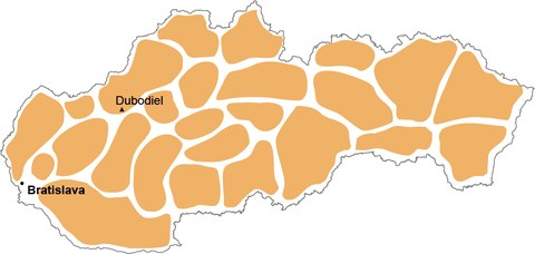 Dubodiel mapa