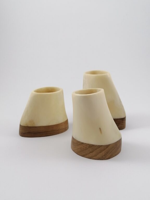 Dóza drevená kombinovaná s kosťou