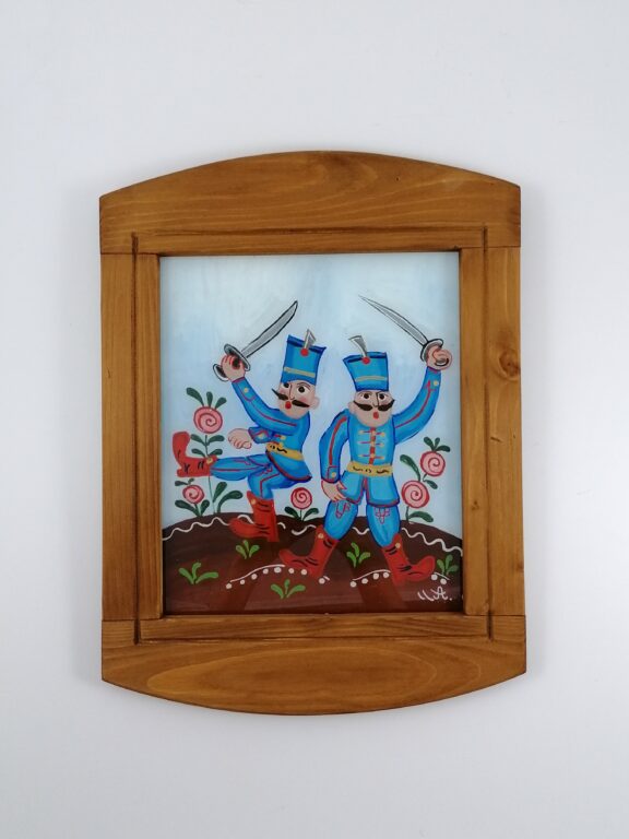 Podmaľba na sklo – Husári