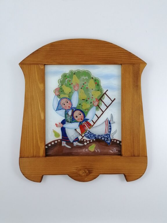 Podmaľba na sklo – Na hruškách