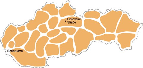 Liptovské Sliače mapa