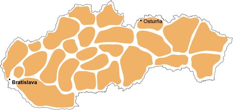 Osturňa mapa