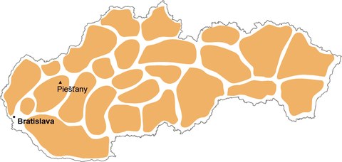 Piešťany mapa