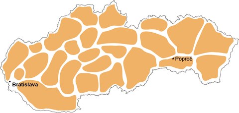 Poproč mapa