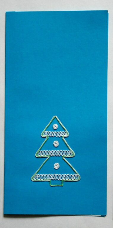 pozdrav papierový vianočný stromček