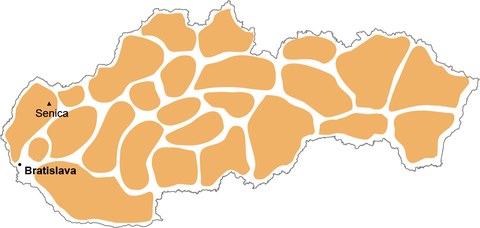 Senica mapa