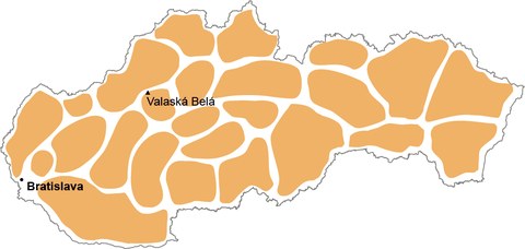 Valaská Belá mapa