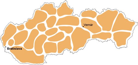 Vernár mapa