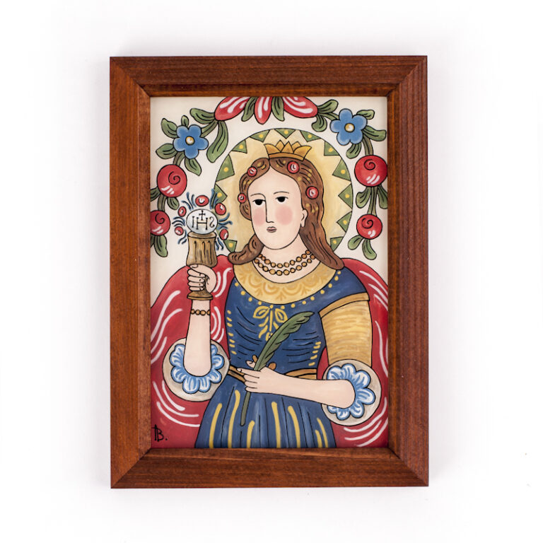 Maľba na sklo – Sv. Barbora I.