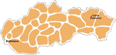 Vyšné Raslavice mapa