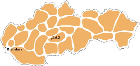 Žakýl mapa