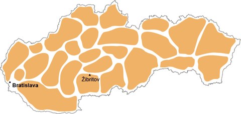 Žibritov mapa