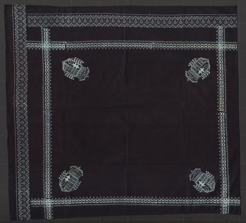 Šatka modrotlačová