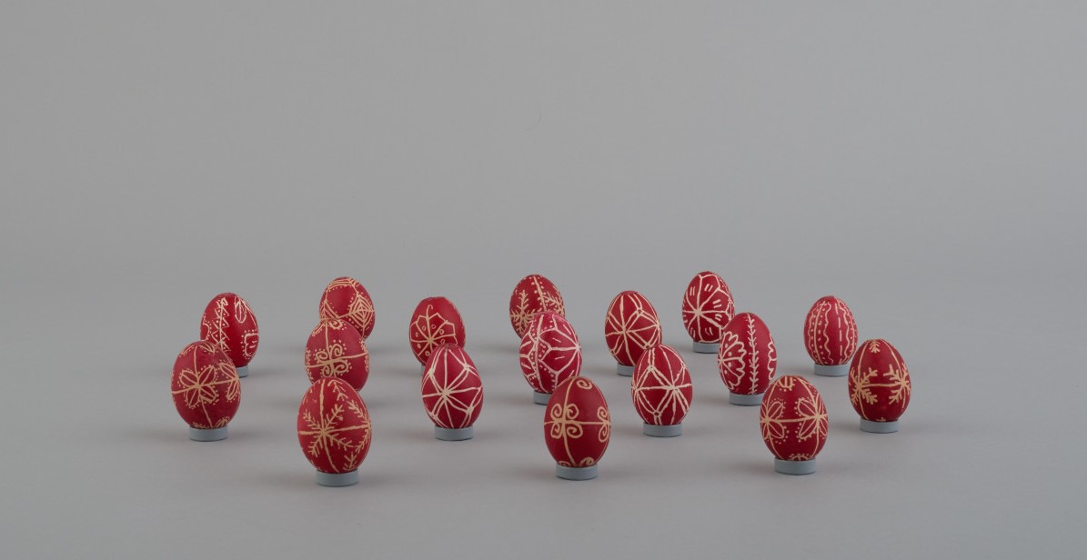 Kraslice batikované trubičkou