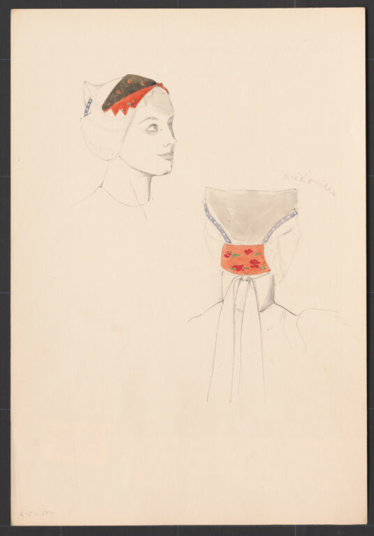 Kresba – čepiec, úprava na hlave