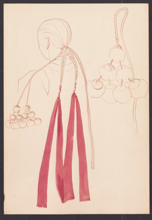 Kresba – účes dievčenský – úprava hlavy