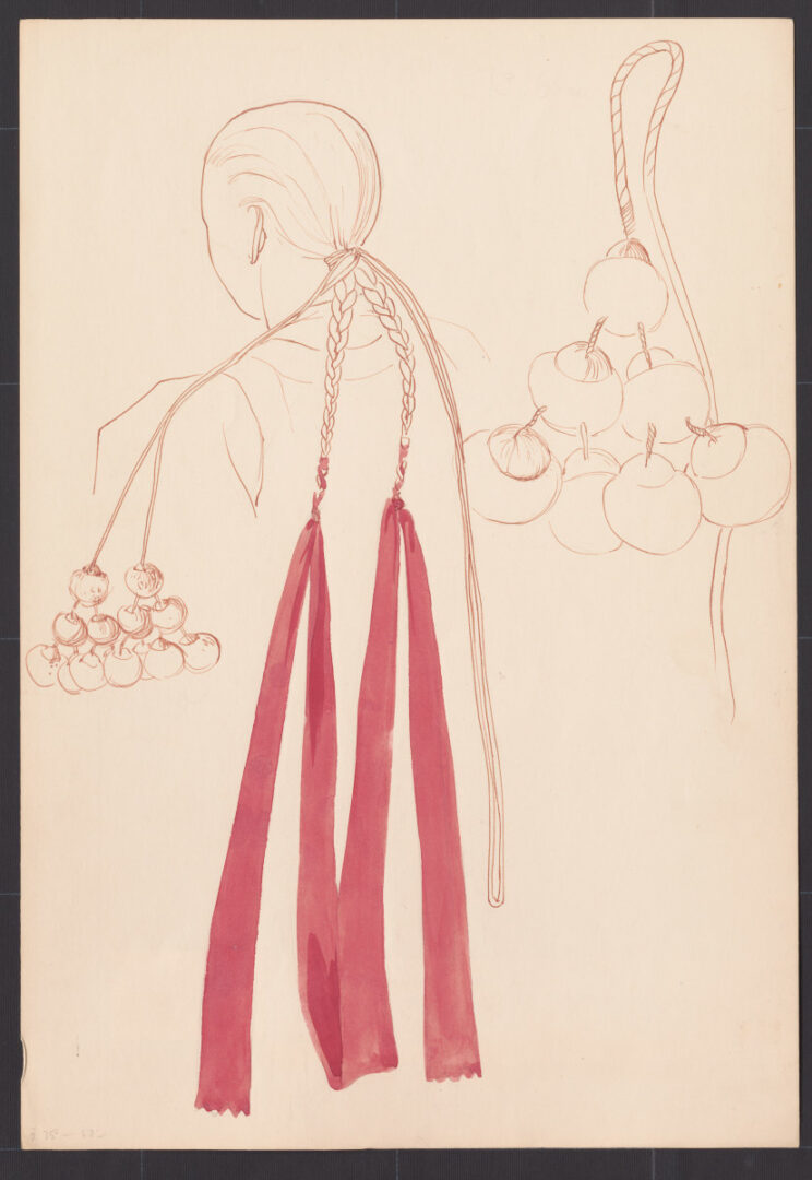 Kresba – účes dievčenský – úprava hlavy