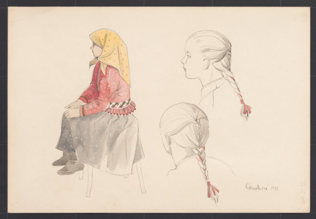 Kresba – odev dievčat predškolského veku