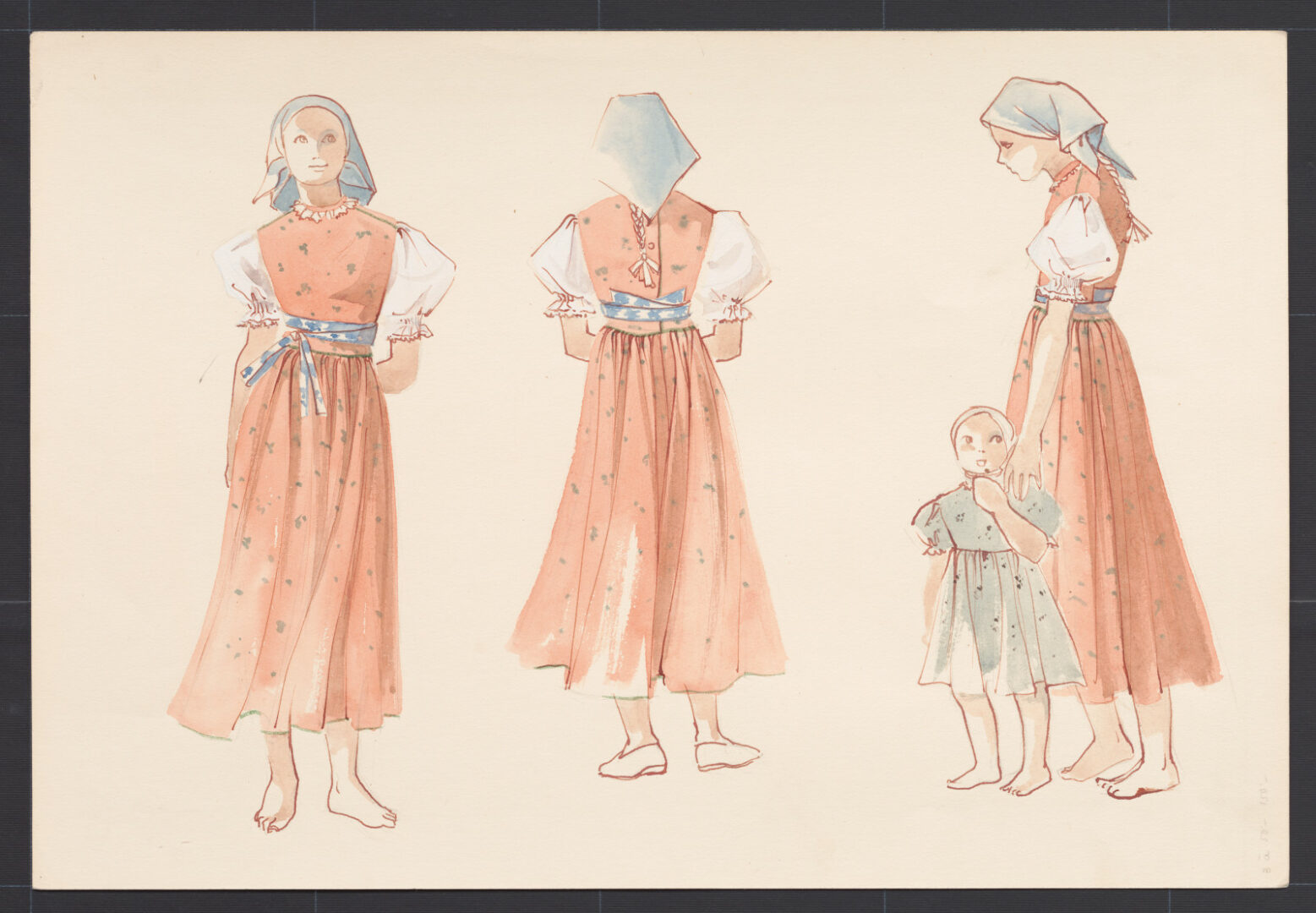 Kresba – odev dievčat v školskom veku