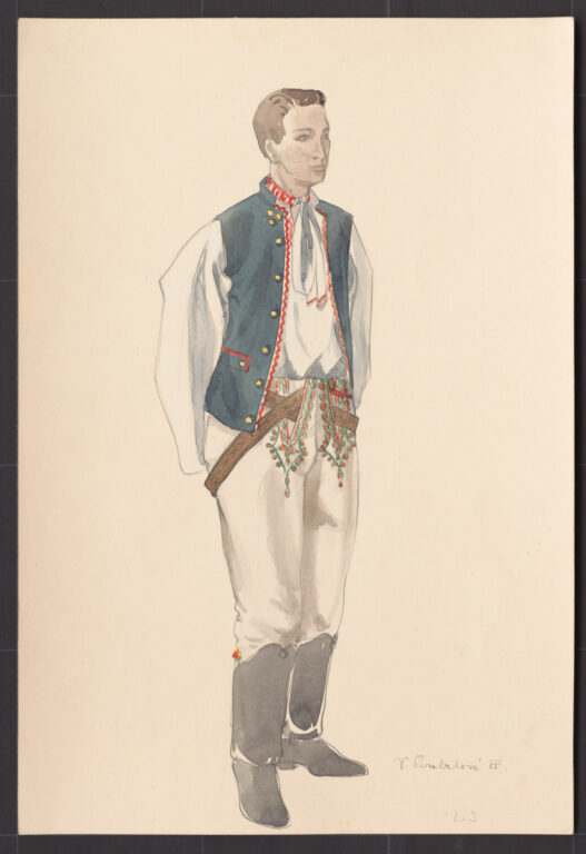 Kresba – muž v novšom letnom odeve