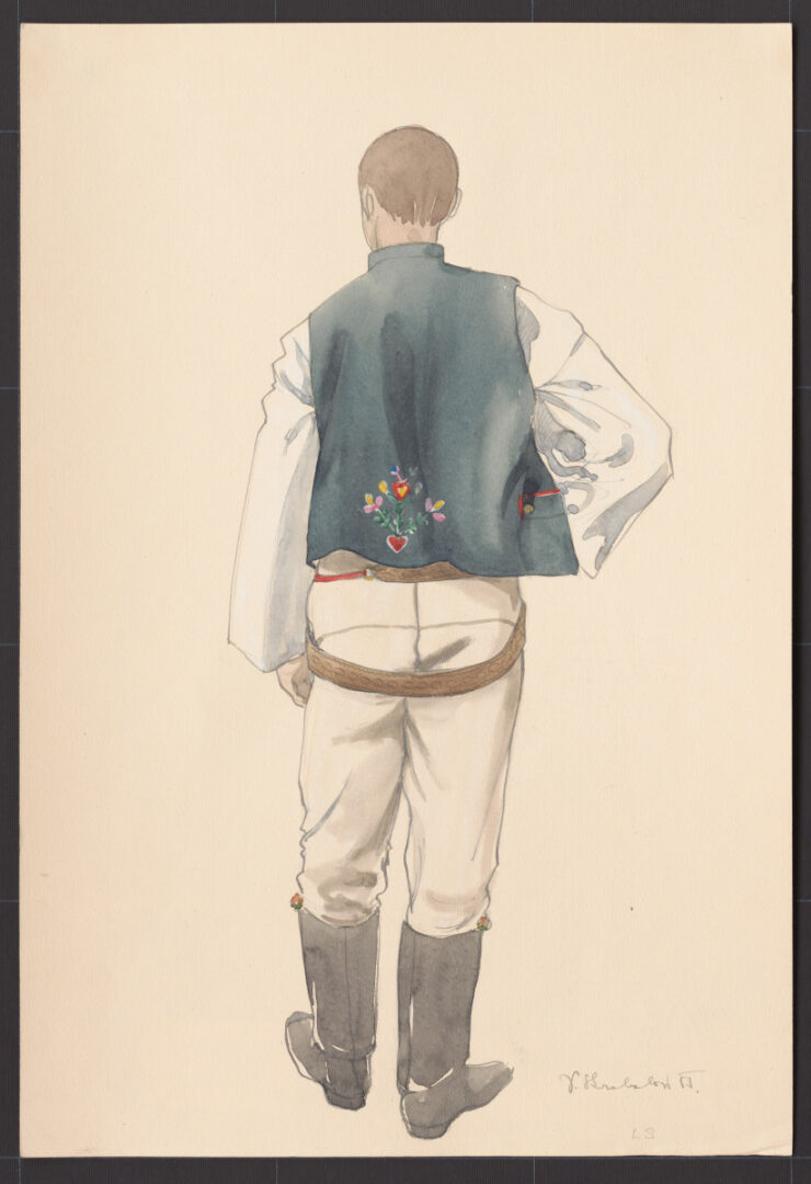 Kresba – muž v novšom letnom odeve