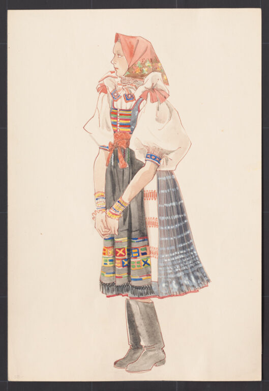 Kresba – odev ženský sviatočný