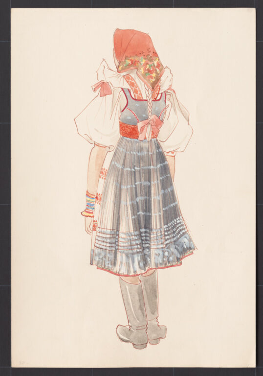 Kresba – odev ženský sviatočný