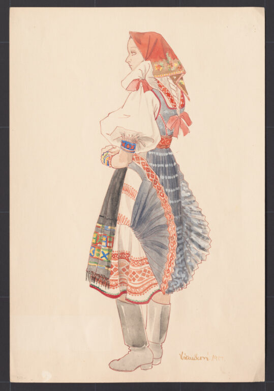 Kresba – odev dievčenský na tanec