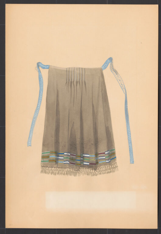 Kresba – zástera ženská smútočná