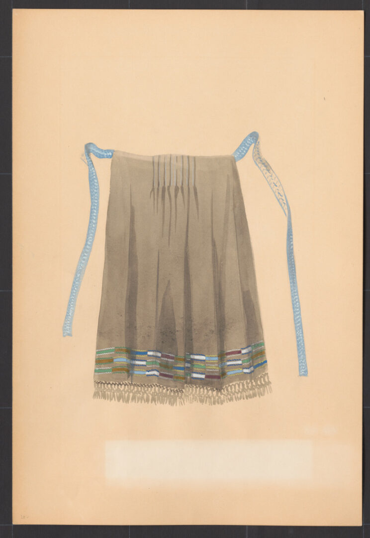 Kresba – zástera ženská smútočná