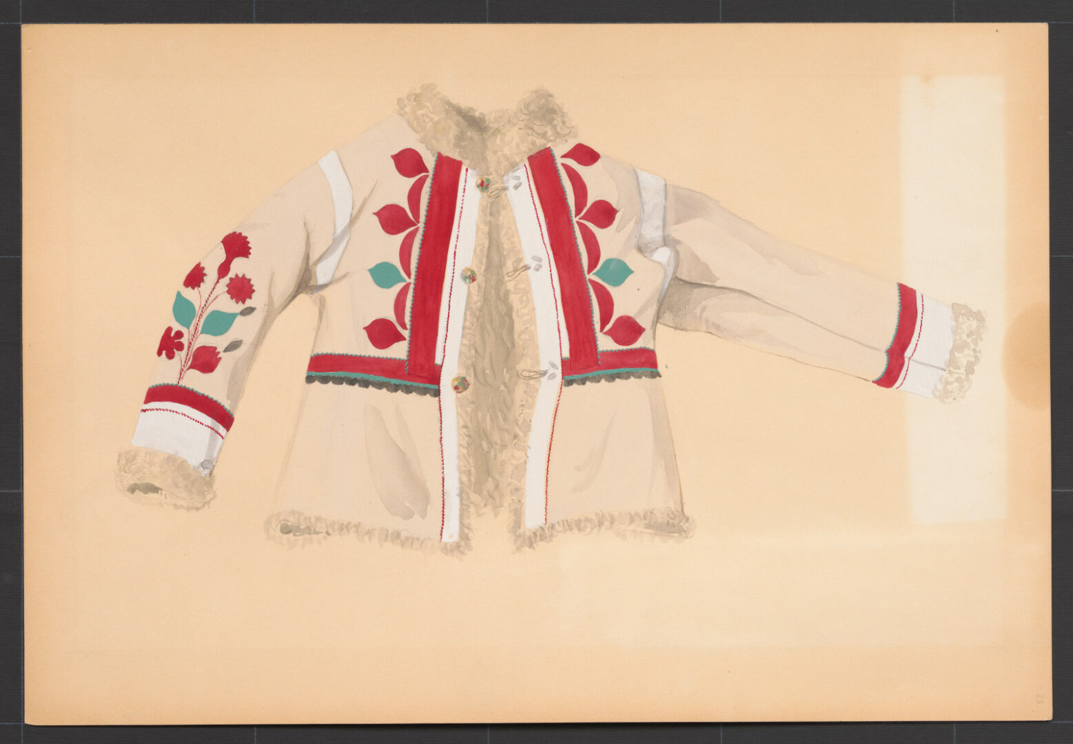 Kresba – kožuch ženský krátky