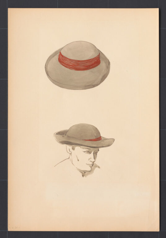 Kresba – klobúk mužský