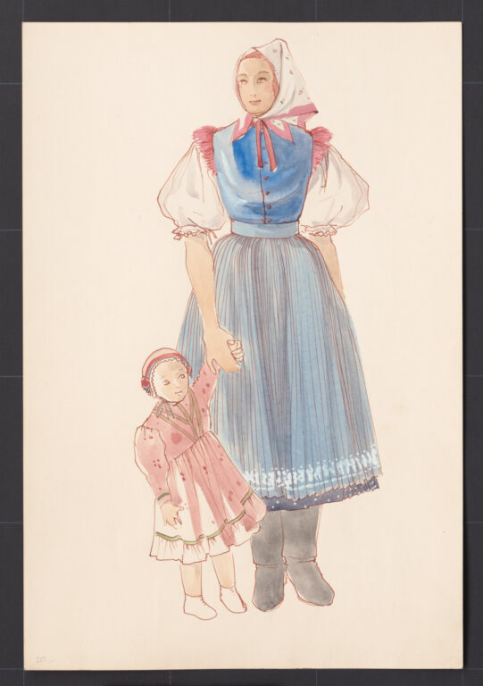 Kresba – odev ženský sviatočný