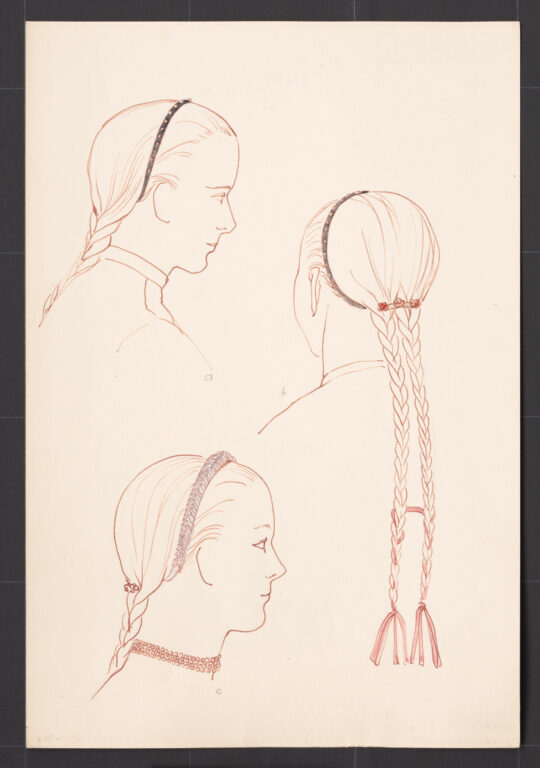 Kresba – účes dievčenský sviatočný