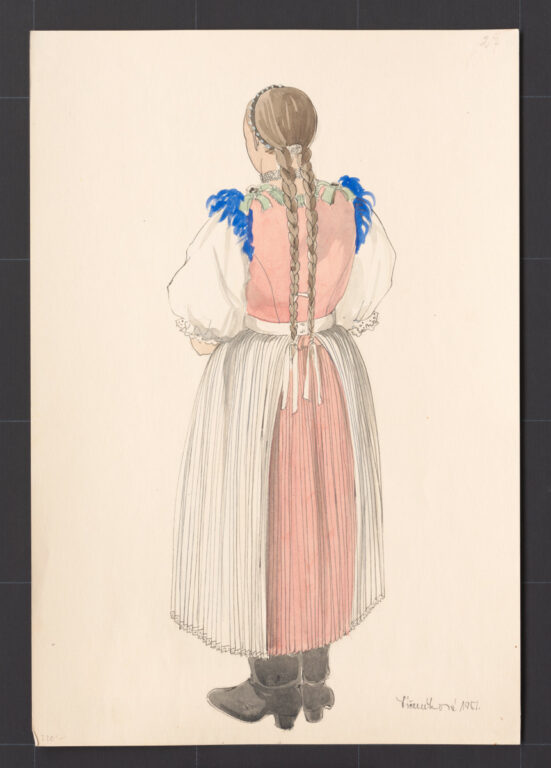 Kresba – odev dievčenský sviatočný