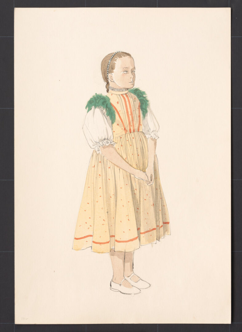 Kresba – odev dievčenský sviatočný