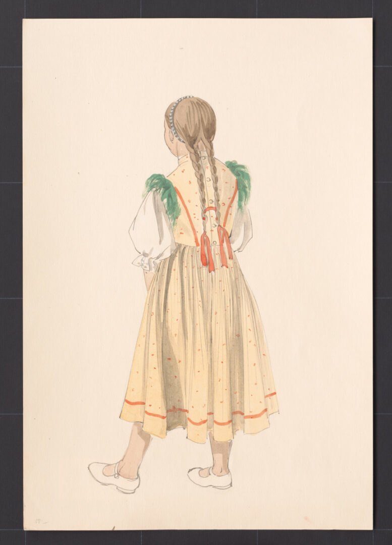 Kresba – odev dievčenský sviatočný