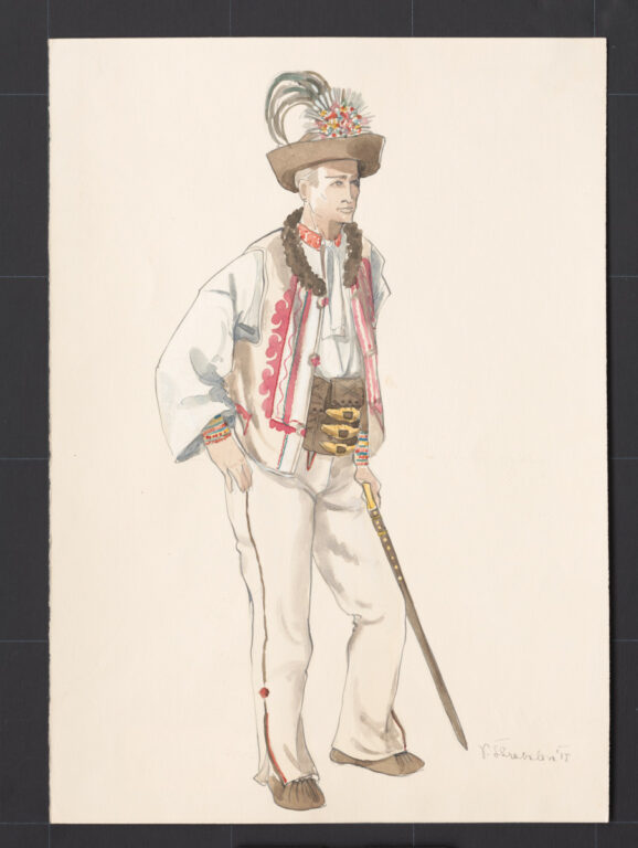 Kresba – odev mládenecký sviatočný