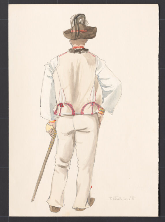 Kresba – odev mládenecký sviatočný