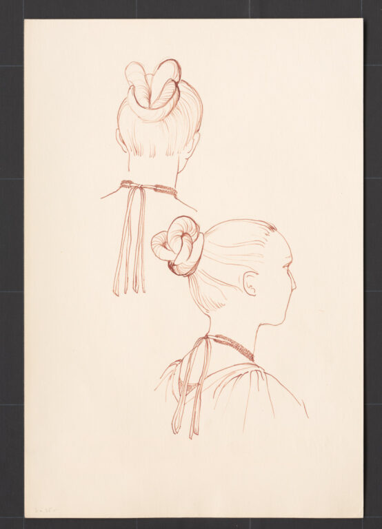 Kresba – účes vydatej ženy