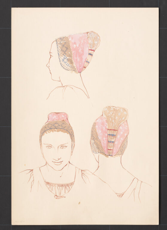 Kresba – čepiec – úprava na hlave