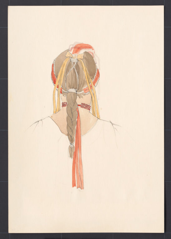 Kresba – parta – úprava na hlave dievčaťa