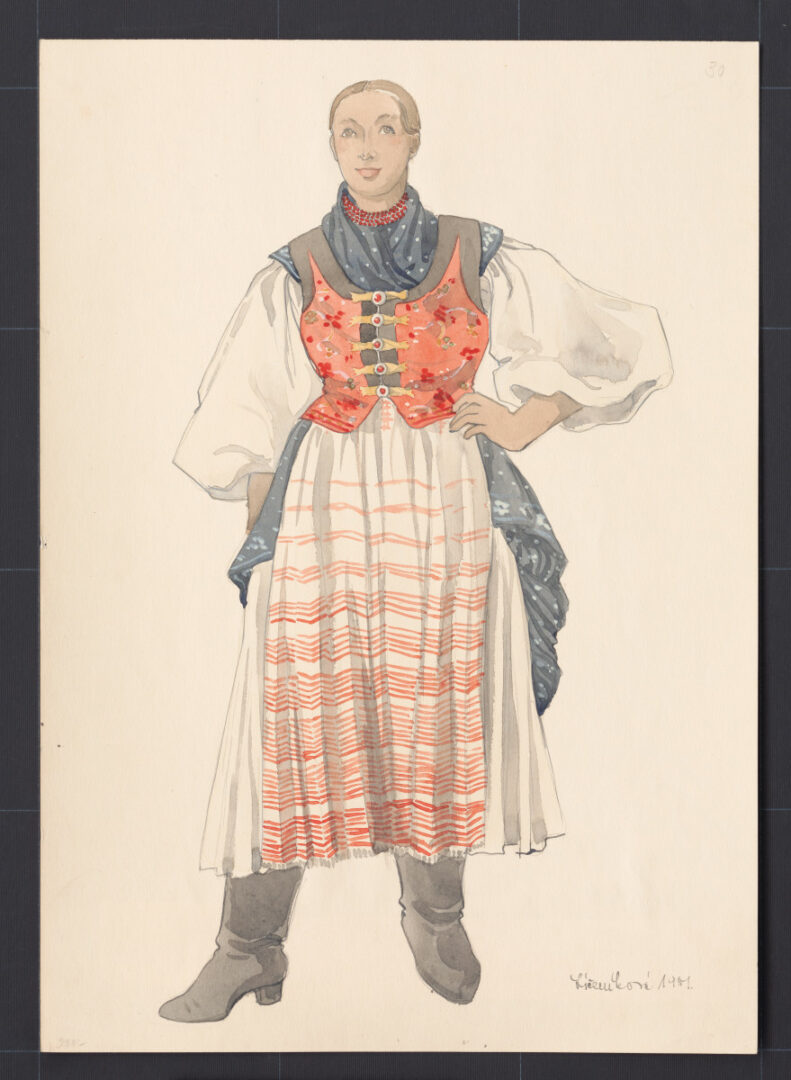 Kresba – odev dievčat na tanec