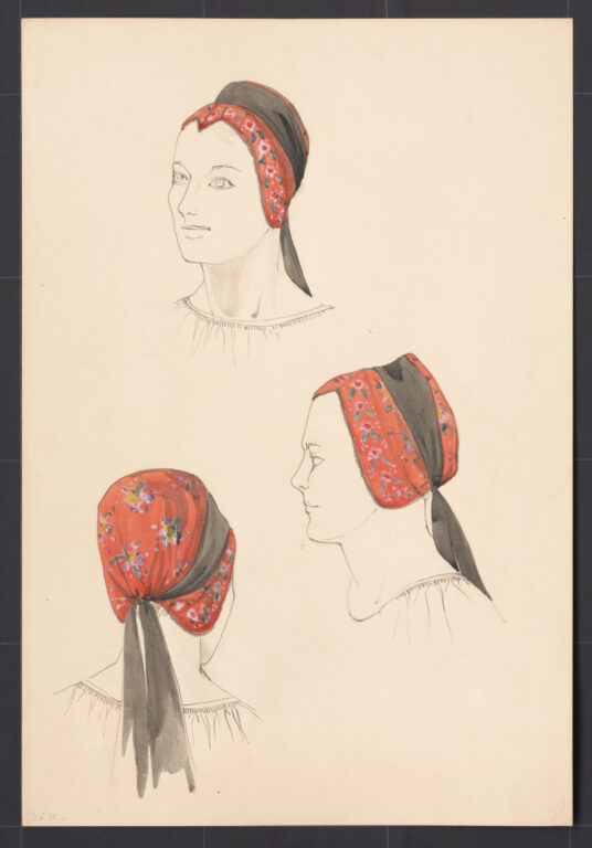 Kresba – čepiec – úprava na hlave